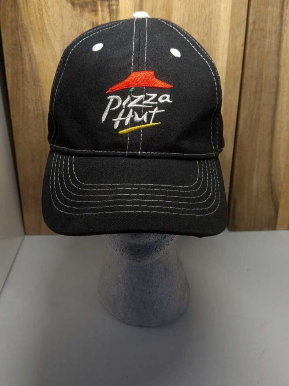 Pizza Hut Black Employee Hat Uniform Adjustable Strapback Cap Black